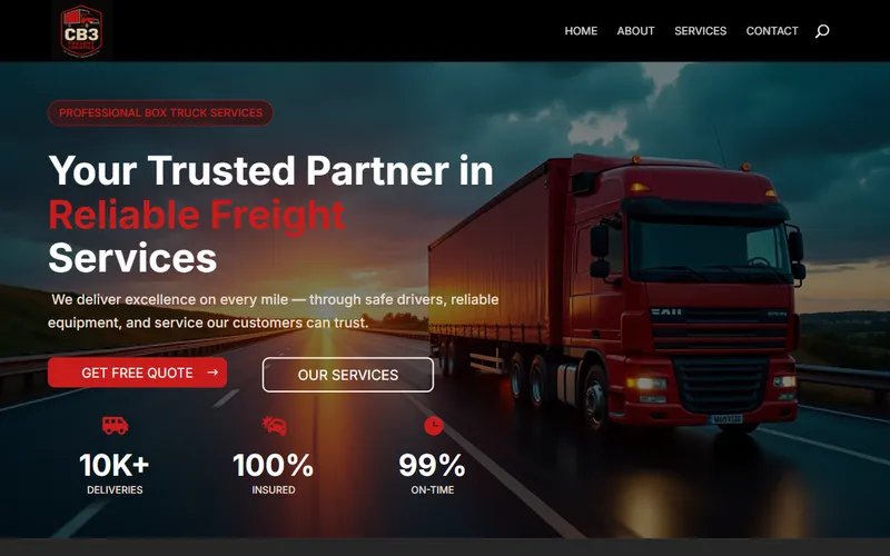 CB3 Freight Logistics — Reliable freight services company website