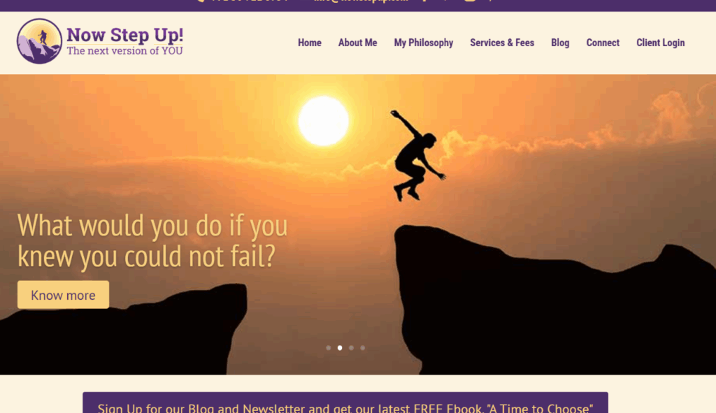 Life Coaching Divi website