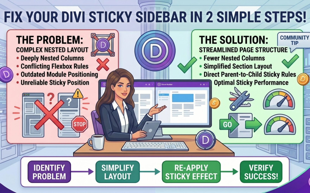 Sticky Sidebar Not Working in Divi? Place the Sidebar on Top to Fix It